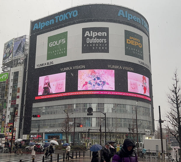 [Hololive Mori Calliope/Kotori Chiara] Shinjuku Unica Vision 应援广告案例研究（2025/03）